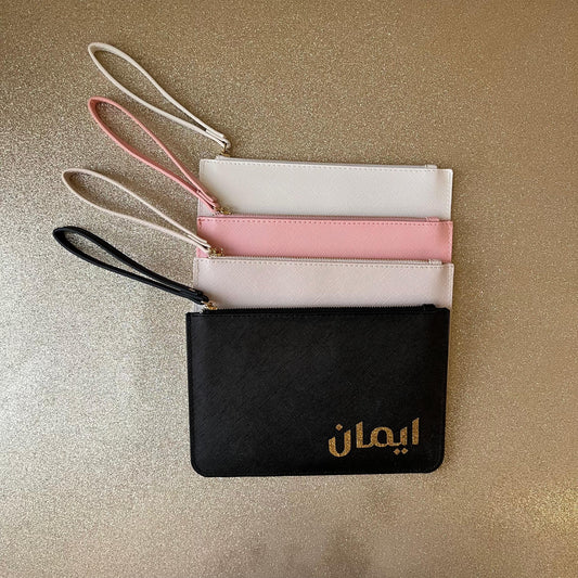 Leather wrist bag محفظة & شنطة الجلد الأنيقة