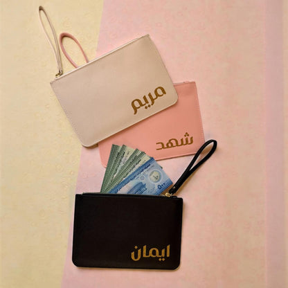 Leather wrist bag محفظة & شنطة الجلد الأنيقة